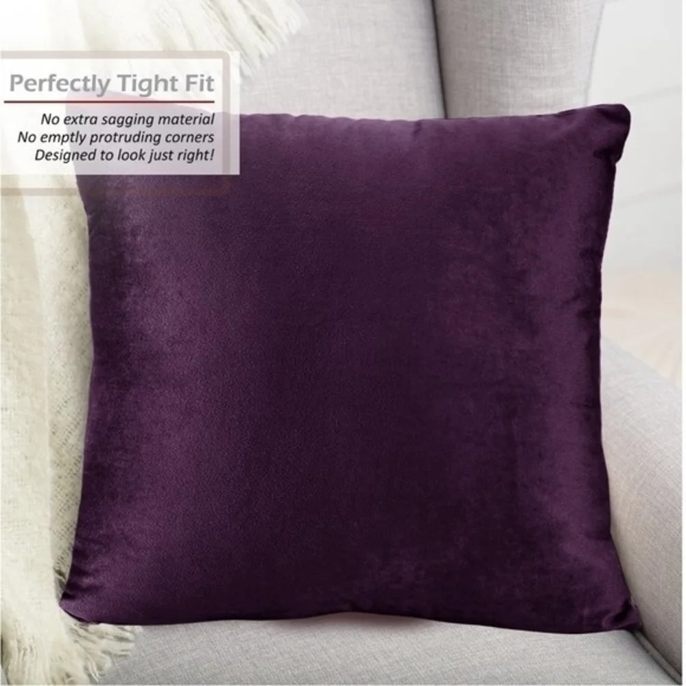 Nestl Purple Velvet Pillow Covers 24